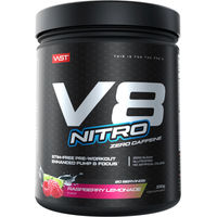 Produktbild von VAST Sports V8 Nitro Pre-Workout Pulver Peach Nectarine vegan und zuckerfrei 20 Portionen