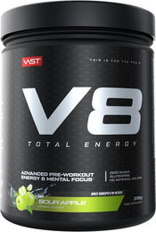 VAST Sports V8 Total Energy Pre-Workout Booster Pulver Sour Apple vegan zuckerfrei glutenfrei 20 Portionen – Bild 1 von 4