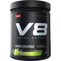 Produktbild von VAST Sports V8 Total Energy Pre-Workout Booster Pulver Sour Apple vegan zuckerfrei glutenfrei 20 Portionen