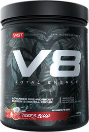 VAST Sports V8 Total Energy Pre-Workout Booster Tiger Limited Edition Pulver vegan zuckerfrei glutenfrei 20 Portionen – Bild 1 von 3