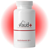 Produktbild von Vaud Multivitamin 50+ Kapseln für Senioren, Frauen und Männer, vegetarisch und ohne Zusatzstoffe