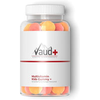 Produktbild von Vaud Multivitamin Kids Gummis mit Vitamin D2, C, A, B-Vitaminen, Jod und Zink für Kinder