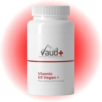 Produktbild von Vaud Vitamin D3 Kapseln Vegan Hochdosiert 25 µg 1000 IE für Erwachsene