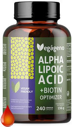 VEGÁGENO Alpha-Liponsäure und Biotin Komplex Kapseln, 240 Stück, vegan, glutenfrei und ohne Gelatine – Bild 1 von 5