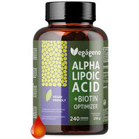 Produktbild von VEGÁGENO Alpha-Liponsäure und Biotin Komplex Kapseln, 240 Stück, vegan, glutenfrei und ohne Gelatine