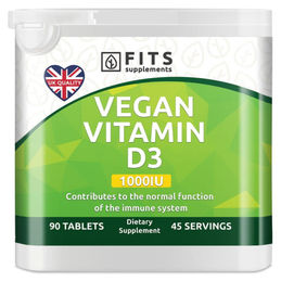 Vegan Vitamin D3 1000 IE Tabletten 90 Stück – Bild 1 von 1