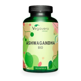 Vegavero Ashwagandha Bio Kapseln hochdosiert 2020 mg vegan 180 Stück – Bild 1 von 3