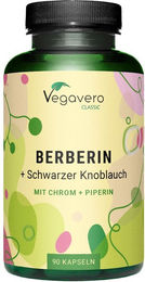 Vegavero Berberin und Schwarzer Knoblauch Kräuter-Komplex mit Chrom und Piperin, 90 Kapseln, vegan – Bild 1 von 2
