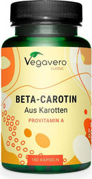 Vegavero Beta Carotin Vitamin A Kapseln vegan 180 Stück – Bild 1 von 3