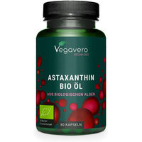 Produktbild von VEGAVERO BIO Astaxanthin Öl Kapseln vegan und ohne Zusatzstoffe