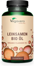 VEGAVERO Bio Leinsamenöl Kapseln vegan ohne Gelatine 120 Stück – Bild 1 von 1