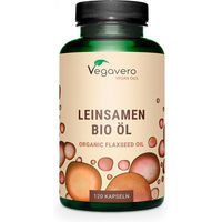 Produktbild von VEGAVERO Bio Leinsamenöl Kapseln vegan ohne Gelatine 120 Stück
