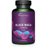 Produktbild von Vegavero Black Maca + Tribulus Kräuter-Komplex mit Schwarzem Maca und Tribulus terrestris sowie Zink, 120 Kapseln, vegan, ohne Zusatzstoffe