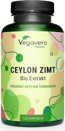 Vegavero Ceylon Zimt Extrakt Bio Kapseln vegan 120 Stück – Bild 1 von 2