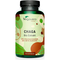 Produktbild von Vegavero Chaga Bio Extrakt Kapseln vegan 90 Stück