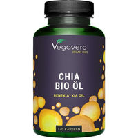 Produktbild von VEGAVERO Chia Öl BIO Kapseln ohne Gelatine 120 Stück