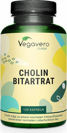 Vegavero Cholin Bitartrat Kapseln vegan ohne Zusatzstoffe 120 Stück – Bild 1 von 5