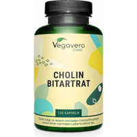 Produktbild von Vegavero Cholin Bitartrat Kapseln vegan ohne Zusatzstoffe 120 Stück