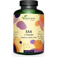 Produktbild von Vegavero EAA Tabletten mit allen 8 essenziellen Aminosäuren inklusive BCAAs und Histidin vegan 300 Stück