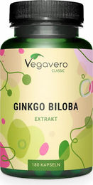 Vegavero Ginkgo Biloba Extrakt 180 Kapseln vegan ohne Zusatzstoffe – Bild 1 von 3