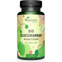 Produktbild von Vegavero Glucomannan Bio Konjak Extrakt Kapseln vegan 90 Stück