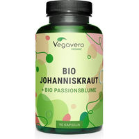 Produktbild von Vegavero Johanniskraut und Passionsblume BIO Kapseln vegan 90 Stück