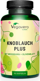Vegavero Knoblauch Plus mit Kräuter-Komplex, 90 Kapseln, vegan und ohne Zusatzstoffe – Bild 1 von 2