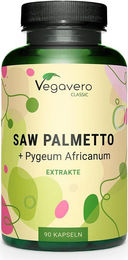Vegavero Kräuter-Komplex Saw Palmetto und Pygeum Africanum mit Sägepalme und Afrikanischer Kirschbaumrinde Extrakt, 90 Kapseln, vegan, ohne Zusatzstoffe – Bild 1 von 2