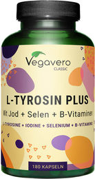 Vegavero L-Tyrosin Plus Kapseln vegan ohne Zusatzstoffe – Bild 1 von 2