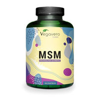 Produktbild von Vegavero MSM Kapseln mit Schwefel vegan ohne Zusatzstoffe 365 Kapseln