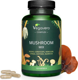 Vegavero Mushroom Mix Kräuter-Komplex vegan 120 Kapseln – Bild 1 von 4