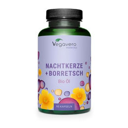 Vegavero Nachtkerzenöl und Borretschöl BIO Kapseln vegan 90 Stück – Bild 1 von 3