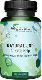 VEGAVERO Natural Jod BIO Kelp Braunalge Kapseln 180 Stück ohne Zusatzstoffe – Bild 1 von 1