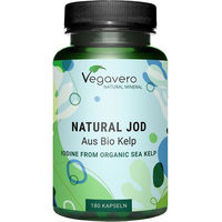 Produktbild von VEGAVERO Natural Jod BIO Kelp Braunalge Kapseln 180 Stück ohne Zusatzstoffe