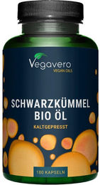 Vegavero Schwarzkümmelöl BIO Kapseln vegan 180 Stück – Bild 1 von 3