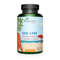 Produktbild von Vegavero Sun Care Komplex Kapseln mit Beta-Carotin und Vitamin E, 180 Stück, vegan und ohne Zusatzstoffe