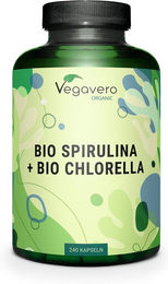 VEGAVERO Superfood-Mischung Chlorella BIO und Spirulina BIO Pulver 180 g – Bild 1 von 1