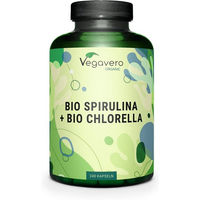 Produktbild von VEGAVERO Superfood-Mischung Chlorella BIO und Spirulina BIO Pulver 180 g