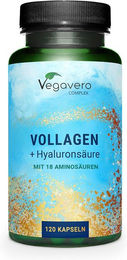 VEGAVERO Vegan Collagen+Hyaluronic Acid Kapseln mit Kollagen-Booster vegan ohne Zusatzstoffe 120 Stück – Bild 1 von 1