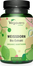 Vegavero Weißdorn Extrakt Kapseln 60 Stück vegan bio glutenfrei – Bild 1 von 3