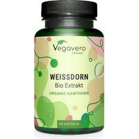 Produktbild von Vegavero Weißdorn Extrakt Kapseln 60 Stück vegan bio glutenfrei