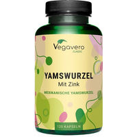 Produktbild von VEGAVERO Wild Yams und Zink Citrat Kapseln ohne Zusatzstoffe für Frauen 120 Stück