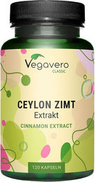 VEGAVERO Zimt-Ceylon Extrakt Kapseln ohne Zusatzstoffe 120 Stück – Bild 1 von 1