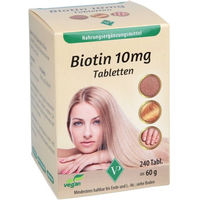Produktbild von Velag Pharma Biotin 10 mg hochdosiert vegan Tabletten 240 Stück