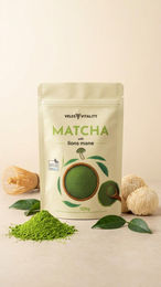 Veles Vitality Matcha mit Lion's Mane Pulver 100 g – Bild 1 von 3