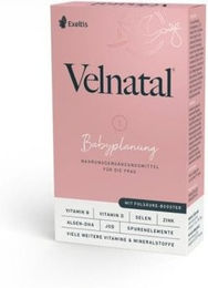 Velnatal Babyplanung Kapseln mit Folat und Vitaminen laktosefrei und glutenfrei für Frauen – Bild 1 von 1