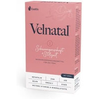 Produktbild von Velnatal Vitamine für Schwangerschaft und Stillzeit mit Omega-3, Eisen und DHA, Kapseln, 30 Stück, laktosefrei und glutenfrei