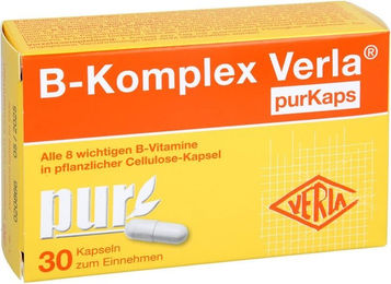 Verla B-Komplex purKaps Kapseln 30 Stück zuckerfrei glutenfrei laktosefrei ohne Gelatine – Bild 1 von 1