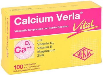 Verla Calcium Carbonat Filmtabletten glutenfrei zuckerfrei laktosefrei 100 Stück – Bild 1 von 1