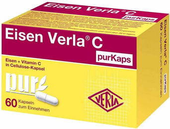 Verla Eisen Gluconat Kapseln vegan glutenfrei laktosefrei zuckerfrei 60 Stück – Bild 1 von 1